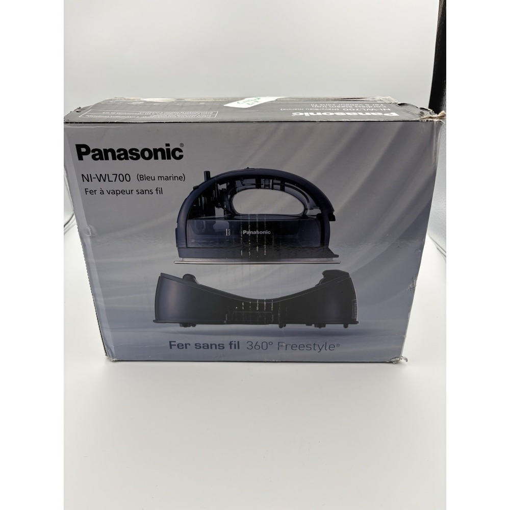 NEW Panasonic NI-WL700 Cordless Steam/Dry Iron, 1500W Wide Stainless Steel NAVY